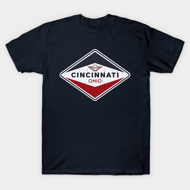 Cincinnati Ohio Badge T-Shirt by dk08